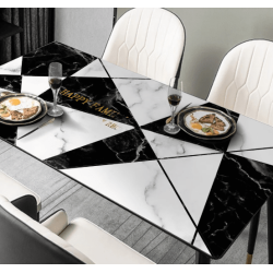 Стильна скатертина для кухні та їдальні на замовлення "Black and white", 60*90 см